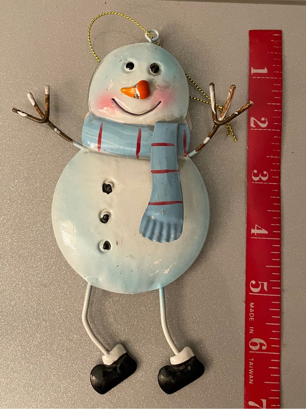COUNTRY SIDE PRODUCTS Metal Snowman Christmas Tree Ornament Hanging Decor NWT - Picture 3 of 9
